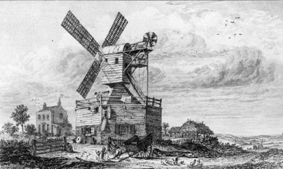 Mill on Wimbledon Common, from 
